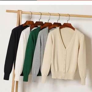 consegna Maglia cardigan maglione manica lunga studentesse primavera autunno corto cappotto sottile 220812