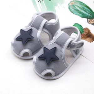 Athletic Outdoor Toddler Spädbarn Född Baby Girls Boy Prewalker tryck Stjärnor Applique Single Shoes Soft First Walk Summer Clothletic