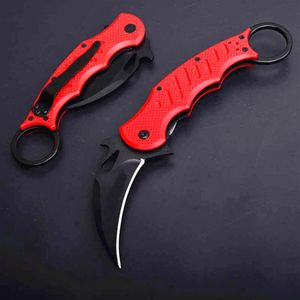 Wholesale black karambit knife for sale - Group buy New Arrival Karambit Folding Claw Knife C Black Blade Red G10 Handle Outdoor Camping Tactical Folding Knives240Z