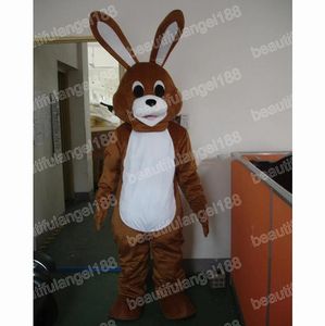 Halloween Brown Rabbit Mascot Costume Top Quality Cartoon Plush Anime Theme Character Christmas Carnival Adults Birthday Party Fancy Outfit