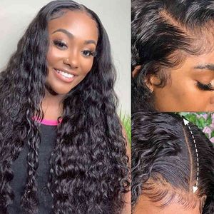 Water Wave Human Hair Wig 13x4 Lace Frontal 13x6 Fechamento