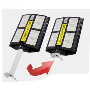 Lampione stradale solare 200W Lampione stradale integrato 720led 320led con palo retrattile Telecomando Sensore di movimento Illuminazione esterna