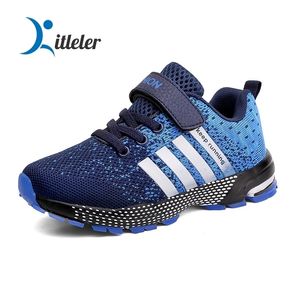 Modische Turnschuhe für Kinder, Jungen, Mädchen, Jungen, Schullaufschuhe, atmungsaktive Kinder-Sportschuhe, Tenis Winter, Schnürschuhe, 5–12 Jahre, 220513