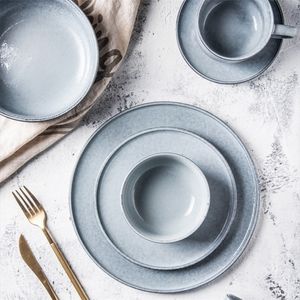 Benutzerdefinierte Keramik Hochzeit Abendessen Set Runde el Verwenden Salat Dessert Obst Platte Personalisierte Nordic Kaffeetasse Großhandel 220621