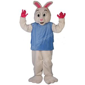 Performance Rabbit Mascot Costume Halloween Natal Fancy Party Dress Disse Cartoon Character Dit Suit Carnaval Unissex Adults Roup