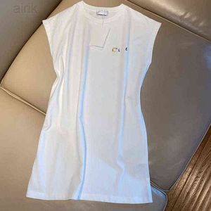 Luksusowy projekt CE Summer Arc de triomphe drukowana okrągła szyjka spódnica dla kobiet ubrania ubrania sukienki kobiety sukienki Długie mody
