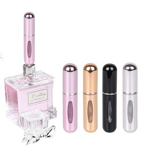 Lagerung Flaschen Gläser 5 ml Parfüm Zerstäuber Tragbare Flüssigkeit Behälter Für Kosmetik Mini Aluminium Spray Alcochol Leere Flasche Nachfüllbare Tra