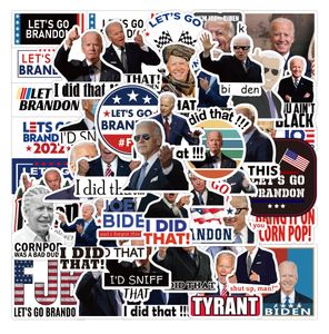 50pcs US President Biden Stickers Skate Accessories Lets Go Brandon I DID THAT Sticker For Skateboard Laptop Luggage Phone Case Car Decals Party Decor