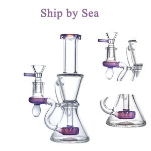 Klein Recycler Hookah Dab Rigs Heady Glass Water Pipe Smoking Accessorie 14mm Bongs Ship by Sea