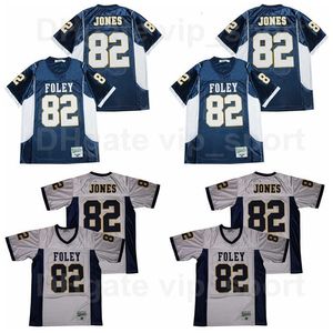 Chen37 Foley Lions High School Futebol 82 Julio Jones Jersey Homens Todos costuraram esporte respirável Pure Cotton Navy Azul Branco Cor de boa qualidade