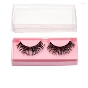 False Eyelashes 10Pcs Lashes Packaging Boxes Empty Holder Box Packing Transparent Lid Pink Trays Eye Lash Tray Clear CaseFalse Harv22