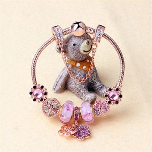 Strands magic pearl Rose gold bracelet DIY pendant alloy ornaments whole3063 on Sale
