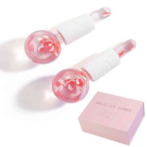 Facial Ice Globes Cryo Roller For Hot & Cold Massage Face Lifting Anti Aging Massager Beauty Spa Skin Care Tools220429
