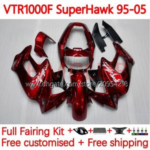 ホンダVTR1000F SUPERHAWK VTR1000 111NO.13 VTR 1000 F 1000F 97 98 99 00 01 02 03 04 05 VTR-1000F 1997 1998 1998 1999 2000 2001 2002 2003 2004 2005フェアリングレッドフレーム