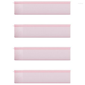 Hediye sargısı 200pcs büyük organze çantaları allık pembe 17x23 cm örgü çizme takı takıları Noel için düğün kayması