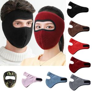 Beanie/Totenkopfkappen Männer Frauen Winter Warme Maske Hut Fleece Ohrenschützer Reiten Ski Snowboard Half Face Winddichte Staubdichte Outdoor-Radkappe