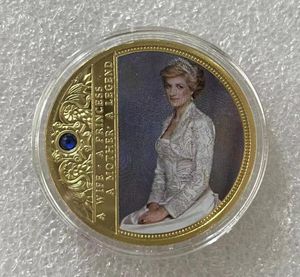 5pcs/lot Collectible British Diana Princess Rose With Diamond Last Rose Professional Commemorative Token Coin.cx