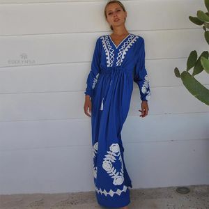 Niebieska elegancka haftana kaftan w rozmiarze maxi sukienka maxi sukienka maxi ubranie letnie ubranie dla kobiet na plaży garnitur pływacki q