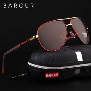 BARCUR Aluminum Vintage Mens Sunglasses Men Polarized Coating Classic Sun Glasses Women Shade Male Driving Accessories Eyewear 220701