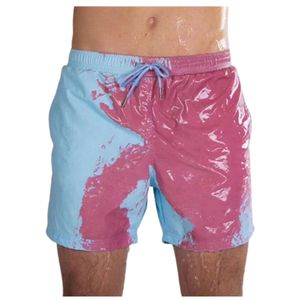 Pantaloncini larghi da spiaggia di grandi dimensioni con coulisse estiva per uomo Pantaloni corti da nuoto per bambini con scolorimento termico 003