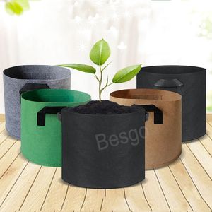 Felt Planting Bag Thickened Vegetables Fruits Planting Bucket Non-woven Plant Seedling Bags Reusable Highly Breathable Grow Pots BH6457 TYJ