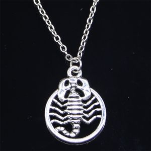 20pcs New Fashion Necklace 26x19mm scorpion scorpio zodiac Pendants Short Long Women Men Colar Gift Jewelry Choker 201013
