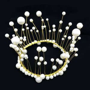 Bröllopsdekorationer Vackra Pearl Crown Party Theme Cake Dressing Accessories Nyaste kakedekoration