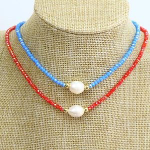 Pendant Necklaces Handmade Jewelry Necklace Mix Color Glass Beads Strand Elegant Pearls Fashion Pendant