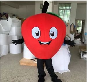Performance red Fruit Mascot Costume Halloween Christmas Fancy Party Dress Cartoon Character Suit Carnival Unisex Adults Outfit