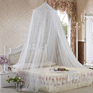 Białe komary sieciowe podwójne łóżko zawieszone kopuły odrzucanie komar