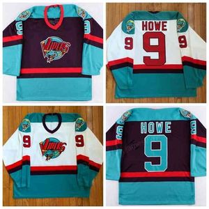 Nikivip Custom Retro Gordire Howe #9 Maglia da hockey Detroit Vipers Uomo Ed Qualsiasi taglia 2XS-5XL Nome o numero Alta qualità