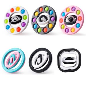 Fidget Toys 3D black-and-white color infinite flip fingertip gyroscope children's decompression puzzle toy creative multiple gyroscopes