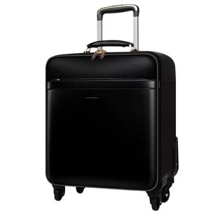 Kan skräddarsydda trunk designer metall bagage aluminium legering carry-ons rullande resa resväska streng väska triangel signal box slät läder bagage värderar tote företag