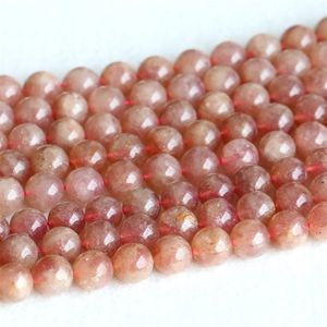 Wholesale strawberry quartz for sale - Group buy Real Genuine Natural Strawberry Quartz Pink Lepidolite Russia Red rosite Muscovite Round Loose mm v