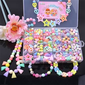 DIY Perlen Spielzeug für Kinder 24 Gitter handgefertigte Kleinkinder machen Puzzles Mädchen Kit Armbänder 3 5 7 9 11 220428