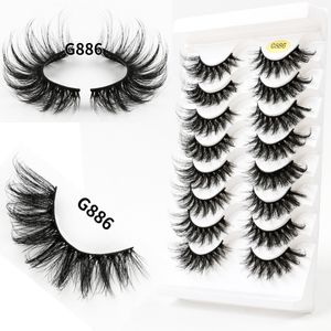 DD Curl Eyelashes Volume Volume Russian Faixa Extensões grossas cílios falsos reutilizáveis ​​e reutilizados grossos para beleza