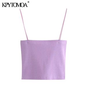 Kpytomoa Women 2020 Sexy Fashion Strant Strate Conted Camis Tank Vintage Tend Byrps Летние женские рубашки шика
