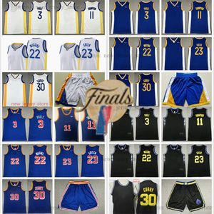 Basketball Jerseys Shorts achat en gros de 2022 Finales Patch Basketball Stephen Andrew Curry Wiggins Jerseys Poole Klay Draymond Thompson Green Jersey Shorts Diamond th White Blue Black