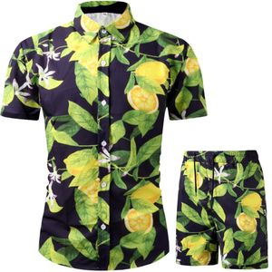 Męskie dresy Układy Sets Summer Men Hawaiian Shirt na szorty Zestaw Floral Print Outfits Beach Ubranie 2022 Ubrania Casualmen's