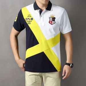 2022 NYA SOMMER SPORTS POLOS SHIRT BOMULL KORTSLEEVED T-shirt Mäns brittiska oregelbundna färg Matchande Casual European och American European Code Wholesale