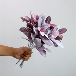 Decorazione di fiori finti Piantare capelli Orecchie di coniglio Foglie Simulazione Composizione di fiori di seta Accessori per bouquet tenuti in mano da sposa