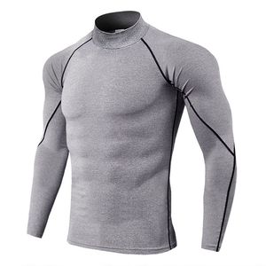 Термическое нижнее белье для мужчин с высоким воротником Camiseta Termica Sport Thermo Рубашка быстро сухой сжатый нижнее белье Мужчина Bielizna 220817