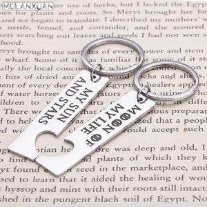 Keychains Fashion Couples Gifts For Boyfriend Girlfriend Husband Wife Gift Moon Of My Life Sun And Stars Pendent Trinket