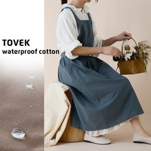 Cure Cotton Nordic Simple Apron Coffee Shops Kitchen S для приготовления ресторана для выпечки ресторана 220507