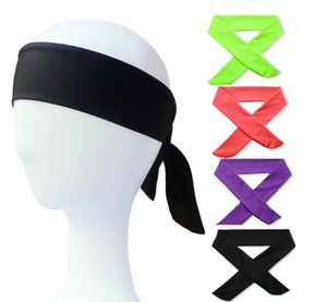 Headbands Hair Jewelry Jewelrysolid Cotton Tie Back Stretch Sweatbands Band Moisture Wicking Workout Men Women Bands Drop Delivery H3Jg