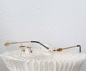 Rektangulära 0069o Rimless glasögon Frame Optiska ramlösa glasögon män mode solglasögon ramar med låda