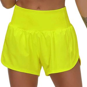 Lu-181 Speed ​​Up Shorts Szybki suchy oddychający sport gorący gorący krótka damska fitness Fałszywa dwuczęściowa lekka odporna na jogę legginsy biegowe rower golfowy