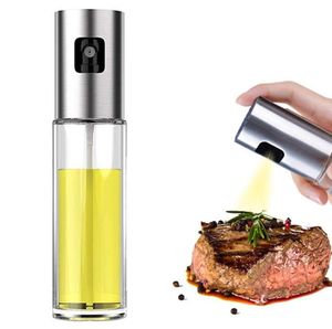 Cooking Utensils Olive Oil Sprayer Food-Grade Glass Bottle Dispenser for Cooking,BBQ,Salad,Kitchen Baking,Roasting,Frying 100ml SN4461