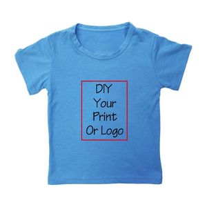 Próprio DIY Imprimir Crianças T-shirt Personalizado Meninos Gaphic Moda Casual Bebê Camisetas Criança Menina Camisetas Roupas de Algodão Tee Tops 220619