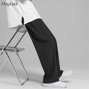 Pantaloni estivi in raso sottile da uomo oversize traspiranti pantaloni larghi a gamba larga pantaloni dritti drappeggiati streetwear M3XL pantaloni ad asciugatura rapida 220712